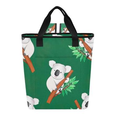 Imagem de Joitme Bolsa térmica com folhas de coala, verde, 36 latas, bolsa térmica para mulheres e viagens