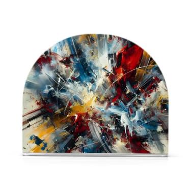 Imagem de Porta-guardanapos vermelho de cores explosivas, porta-guardanapos de hóspedes para banheiro, 1 pacote, suporte de acrílico antiderrapante