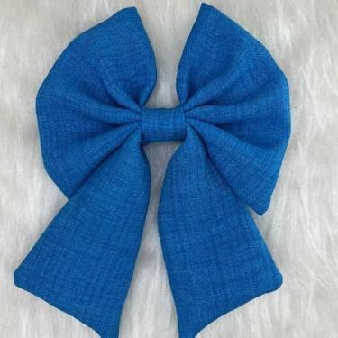 Imagem de Laço de Cabelo Feminino com Bico de Pato Adulto Acessório de Moda em para Penteados (AZUL ROYAL LAÇO,ADULTO)