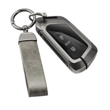 Imagem de Capa de couro para chave de carro compatível com VW Golf 8 MK8 ID3 ID4 Cupra 2020 compatível com Skoda Octavia A8 SEAT Leon MK4 acessórios