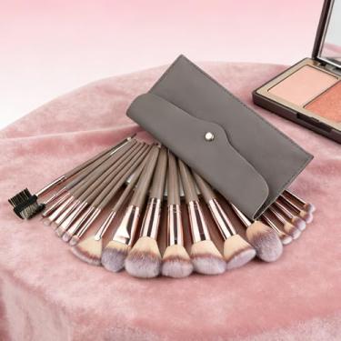 Imagem de Conjunto de pincéis de maquiagem, champanhe, dourado, 20 peças, ferramentas profissionais para sombra, conjunto de pincéis múltiplos, 20 peças