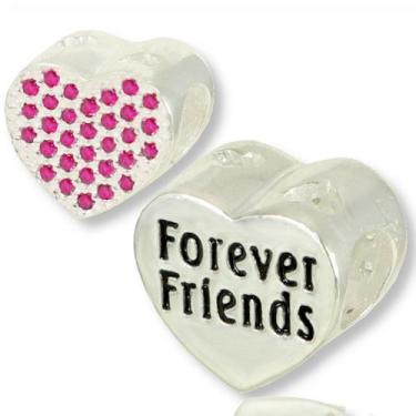 Imagem de Berloque Charms Amiga Para Sempre Forever Friends Prata Lei - Lojas La
