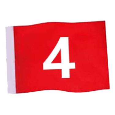 Imagem de Generic Bandeira de golfe vermelha de 49 x 32 cm (19,3 x 12,6 polegadas) para treinamento em clubes de campo e para golfistas ao ar livre, 4