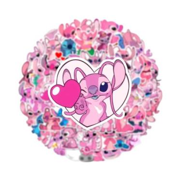 Imagem de Adesivos De Cartoon Lilo & Stitch Rosa Para Meninas Crianças 10 30 50p