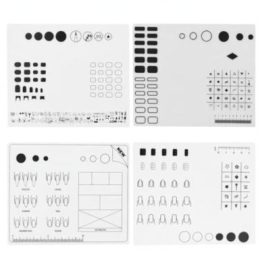 Imagem de Tapete de Treinamento Unhas Folha Treinador Silicone Prática Arte para Aplicação Modelo Acrílico
