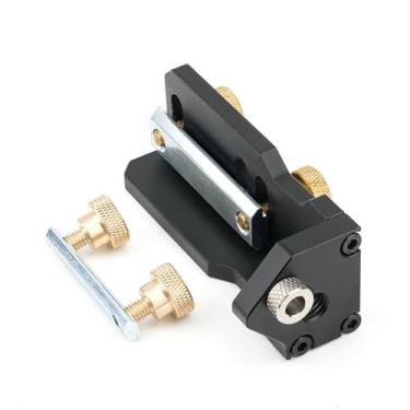 Imagem de QANYEGN Guia de broca de perfil de alumínio, gabarito de perfuração de furo de acesso, gabarito de guia de torneira assistente de rosqueamento de perfil de alumínio para perfis de