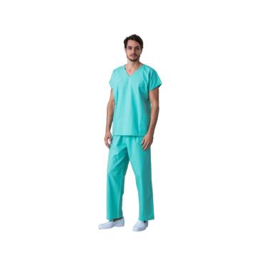 Imagem de CONJUNTO PIJAMA ALGODÃO CIRÚRGICO UNISSEX (VERDE) - NAMASTÊ