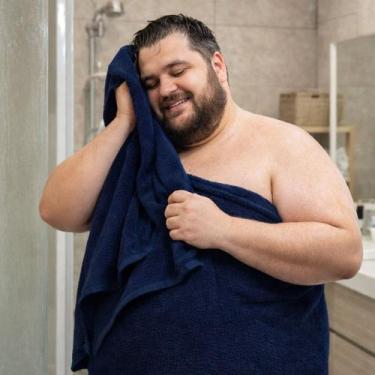 Imagem de Kit 02 Toalhas de Banho Plus Size 1,40x1,0 Macia XXG Banhão Gigante Ca