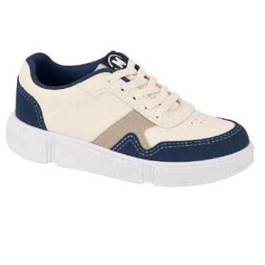 Imagem de Tenis molekinho ref 2838.123.17063 infantil, Branco, Marinho, 35