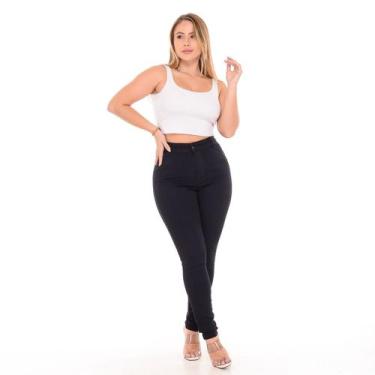 Imagem de Calça Jeans Preta Feminina Com Estilo Casual Básico Tradicional - Ss J