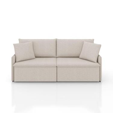 Imagem de Sofá Sicília Linho Soft - Store Sofá, Cru, 1,54m