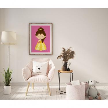 Imagem de Quadro Infantil Decorativo Baby Bela Retangular 30 X 40 em Vinil com Vidro Moldura Baixa Branca