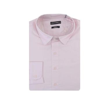 Imagem de Camisa Masculina Lado Avesso ML Slim Fit Rosa Claro - LH1354-Masculino