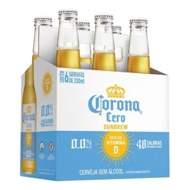 Imagem de Cerveja Corona Zero Sunbrew 330ml Long Neck - 6 Unidades - Congratulat