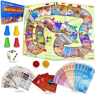 Imagem de Banco Imobiliário Original Vários Países Jogo De Tabuleiro - Europio