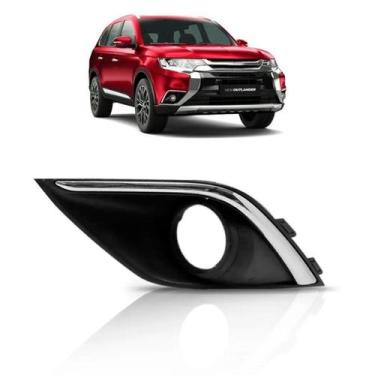 Imagem de Moldura Parachoque Dianteiro Outlander 2016 a 2018 Cromado - SP ACESSÓ