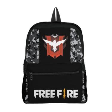 Imagem de Mochila com bolso Escolar Infantil Avulsa Jogos Free Fire Menino e Men