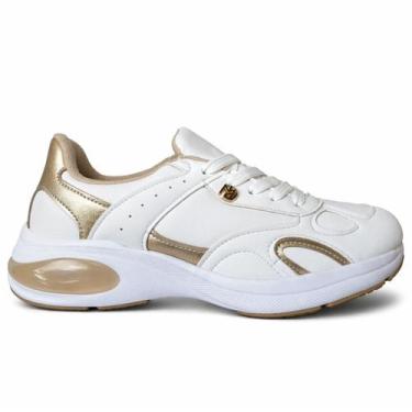 Imagem de Tênis Modare Ultraconforto Bubble Gel - Edição Dourado Metalico White,
