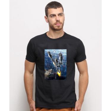 Imagem de Camiseta masculina Preta algodao Gigante De Ferro Desenho Filme
