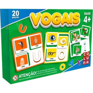 Imagem de Brinquedo Pedagogico Vogais 20 Pecas - Coluna