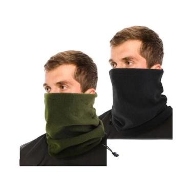Imagem de Cachecol Ajustável Unissex Em Fleece Polar Para Inverno, Protetor De O