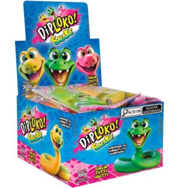 Imagem de Doce Snake de Gelatina Sabor TUTTI-FRUTTI Display com 24 Unidades