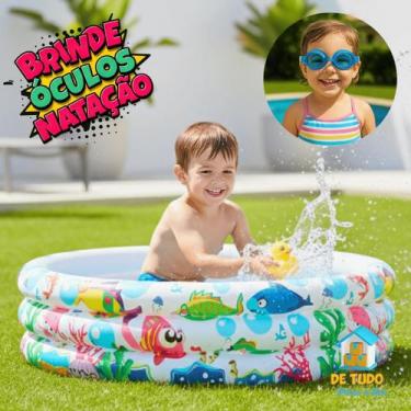 Imagem de Piscina Infantil Criança Inflável Estampa Fundo Do Mar 100 Litros Acom