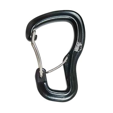 Imagem de Fancyes Mosquetão de rede multifuncional, equipamento de alpinismo de segurança resistente 8kN, porta de fio de aço elástico leve para chaveiro