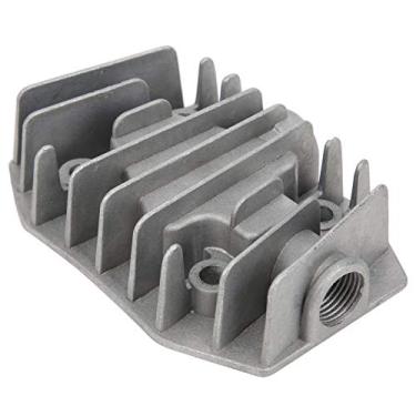 Imagem de Cabeça do cilindro do compressor de ar de 2 unidades, cabeça do cilindro 4/3 / 5P 48 mm x 72 mm Cabeça do cilindro Tampa do cilindro de alumínio cabeça do cilindro