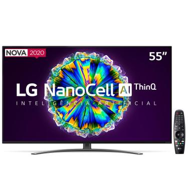 Imagem de Smart TV LED 55" UHD 4K LG 55NANO86 NanoCell, IPS, Bluetooth, HDR, Inteligência Artificial ThinQ AI, Google Assistente, Alexa IOT, Smart Magic - 2020
