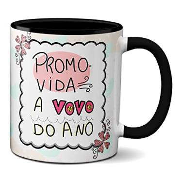 Imagem de Caneca Dos Avós Presente Revelação Promovida A Vovó Do Ano (Preta)