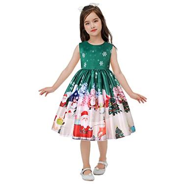 Vestido de manga curta para meninas de 5 anos, vestido de festa de  princesa, vestidos de verão (verde, 4-5 anos)