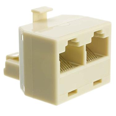 Imagem de CableWholesale divisor de telefone (estreito), RJ45 8P8C macho para 2 RJ45 8P8C fêmea
