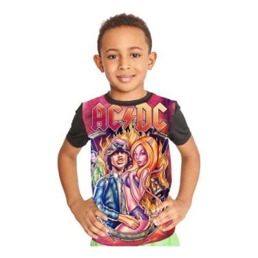Imagem de Camiseta Infantil Banda De Rock Ac-Dc Ref:81 - Smoke