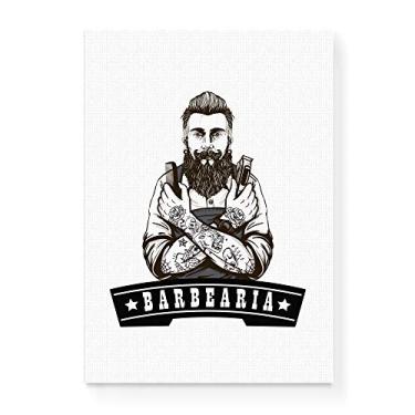 Imagem de Arte Maníacos Quadro Decorativo em Tela Canvas Barbeiro Braços - 23x16,25cm