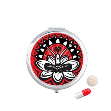 Imagem de Caixa de comprimidos mexicana Lotus Outline Celebrate Mexico com bolso para remédios