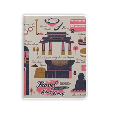 Imagem de Diário de capa macia para notebook de Hong Kong Travel China Famoso