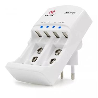 Imagem de Mox Carregador De Pilhas AA e AAA e Bateria 9v Recarregavel Bivolt Auto Stop