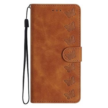 Imagem de Capa de telefone carteira para Samsung Galaxy Note 20 Ultra 10 9 8 A7 A6 A8 Plus 2018 A3 J3 J5 2016 J7 2017 Capa de couro borboleta, castanho-avermelhado, para Samsung Note 9