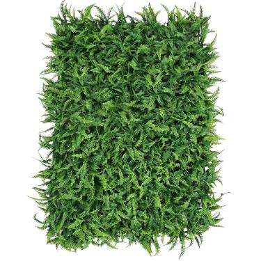 Imagem de Kit 10 Placas De Samambaia Verde Claro 40 x 60cm Muro Inglês Jardim Vertical