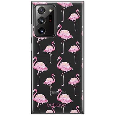 Imagem de ERT GROUP Capa para celular Samsung Galaxy Note 20 Ultra Original e Oficialmente Licenciado Babaco Pattern Flamingo 005 otimamente adaptado ao formato do celular, parcialmente transparente