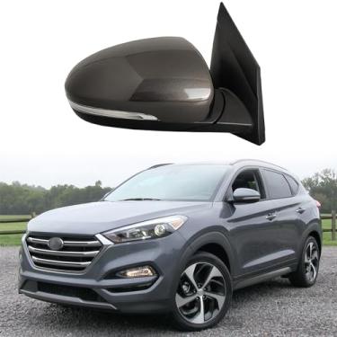 Imagem de Espelho retrovisor de carro adequado para Hyundai Tucson 2015-2019 Conjunto de espelho lateral do passageiro para Hyundai Tucson acessórios ajuste de lente elétrica, luz de seta