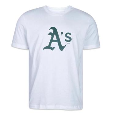 Imagem de Camiseta New Era Oakland Athletics MLB Back School Off White-Masculino