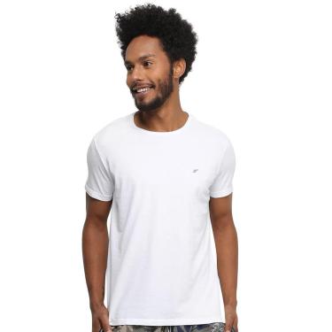 Imagem de Camiseta Ellus Masculina Cotton Fine Basic Logo Branca-Masculino