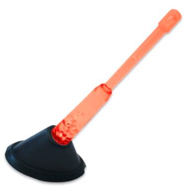 Imagem de Antena Haste Curta Decorativa Led Vermelho Para Teto de Carro Veículo Universal 150mm Parte Traseira