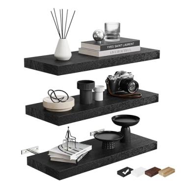 Imagem de 3 pacotes de prateleiras flutuantes para armazenamento de parede, minimalista, moderna, escandinava, Hogar, sala de estar, escritório, projetor, bugiganga, troféu, jogos, TV, projetor, livro,