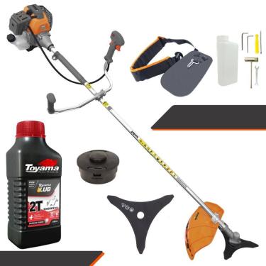 Imagem de Roçadeira Aparador de Grama Á Gasolina Tekna RL520P Plus Motor 2T 52cc 2HP Modelo Compl...