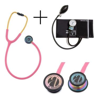 Imagem de Kit Esfigmomanômetro Pamed + Estetoscópio Eternity Luxo Bic