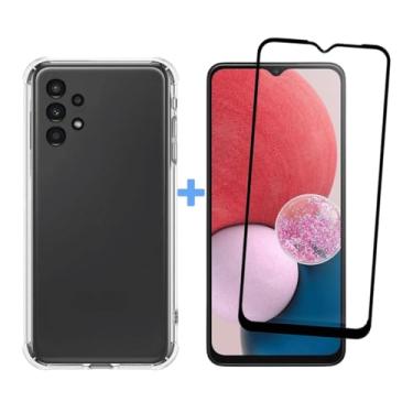 Imagem de Capa Capinha Case Anti Impacto Transparente Premium Silicone + Película de Vidro 3D para Samsung Galaxy A13