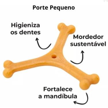 Imagem de Brinquedo Mordedor Truqys Osso Bamboo Y Sabor Bacon Porte Pequeno